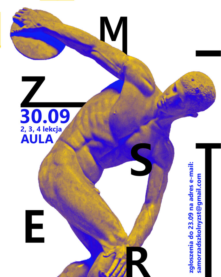 plakat z motywem rzeźby antycznej