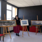 korytarz, kobieta, zdjęcia