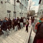 uczniowie w muzeum w Łodzi