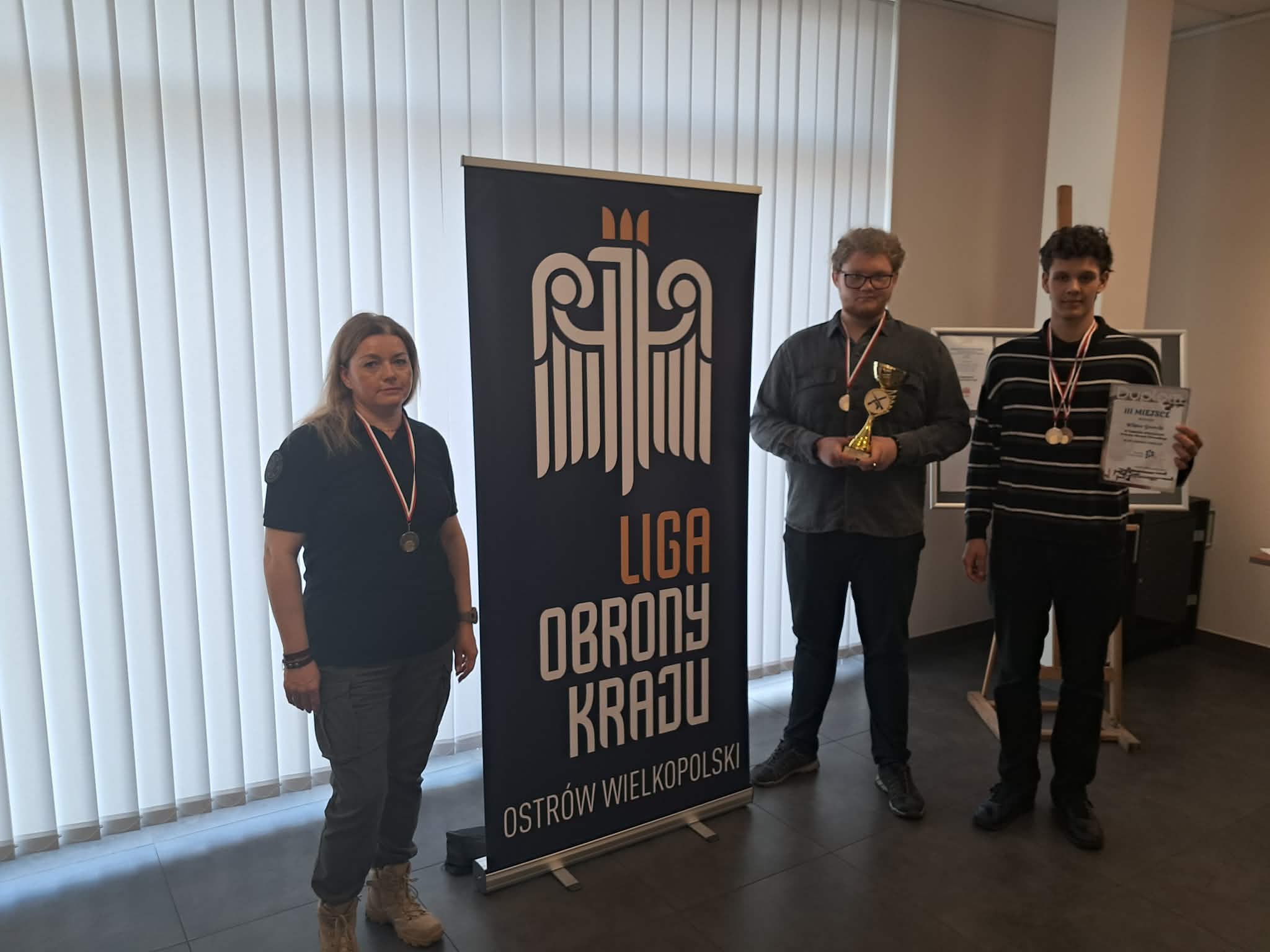 rozdanie nagród w konkursie strzeleckim